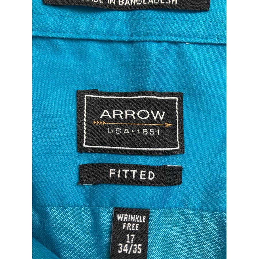 ARROW アロー ビジネスシャツ 17 34/35 ブルー 無地 長袖 レギュラーカラー メンズ |  | 02
