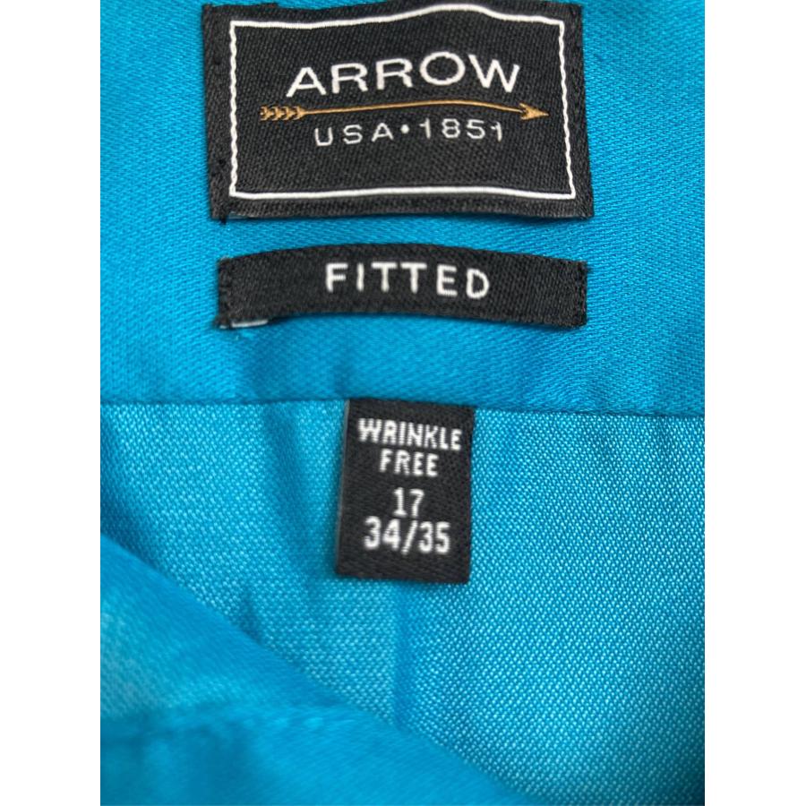 ARROW アロー ビジネスシャツ 17 34/35 ブルー 無地 長袖 レギュラーカラー メンズ |  | 03