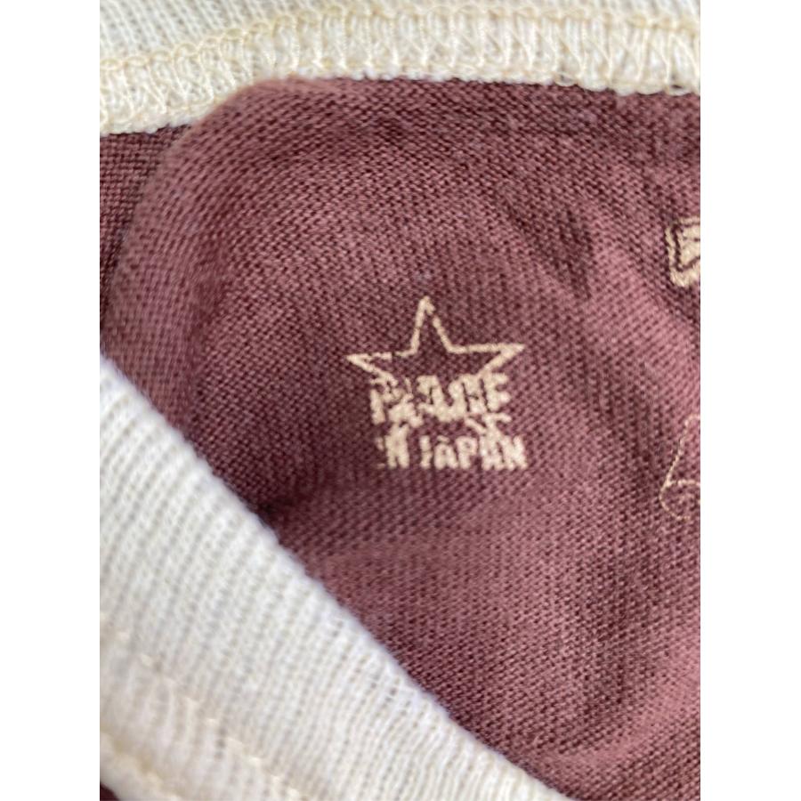 TMT Tシャツ/カットソー M ブラウン 前面プリント バックプリント ブランドロゴ ライン柄 半袖 ミドル丈 メンズ レディース | TMT | 04