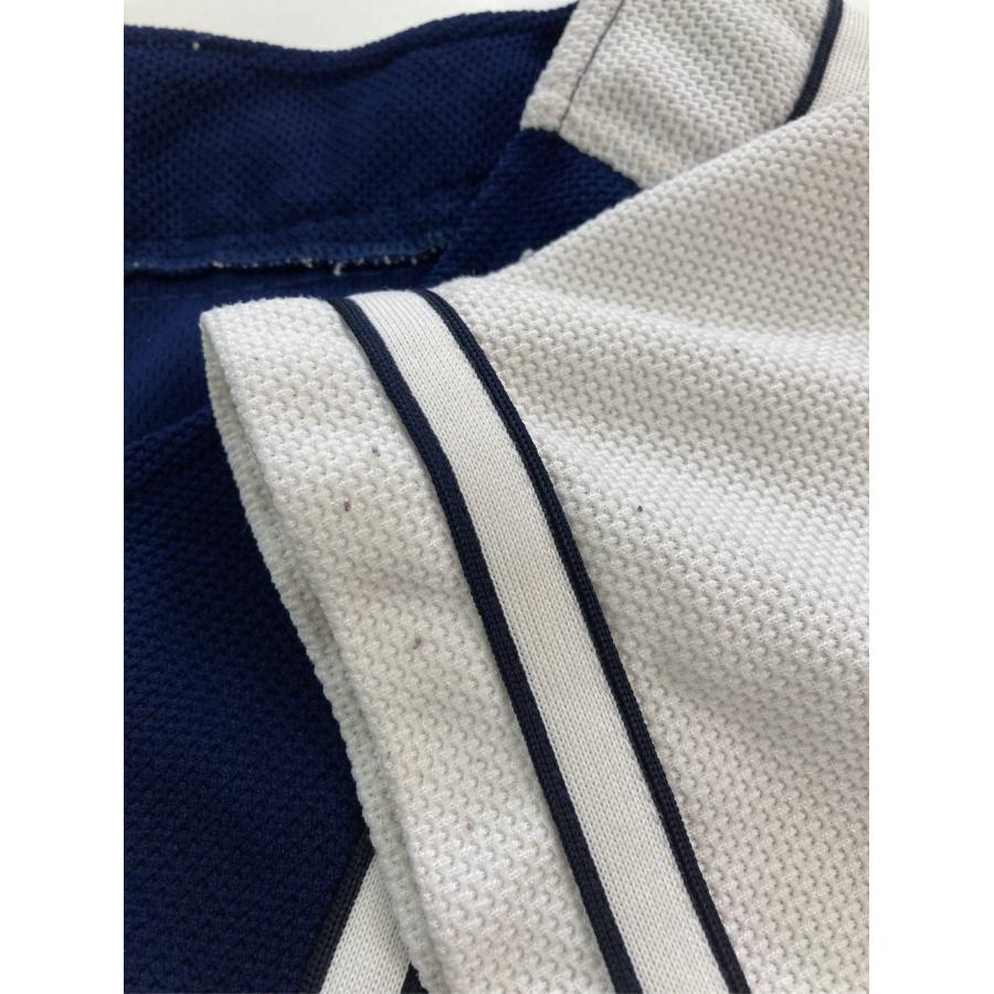 TOMMY トミー シャツ/ブラウス ネイビー 無地 ブランドロゴ 刺繍 ライン柄 ショート丈 半袖 ノーカラー レディース | TOMMY | 09