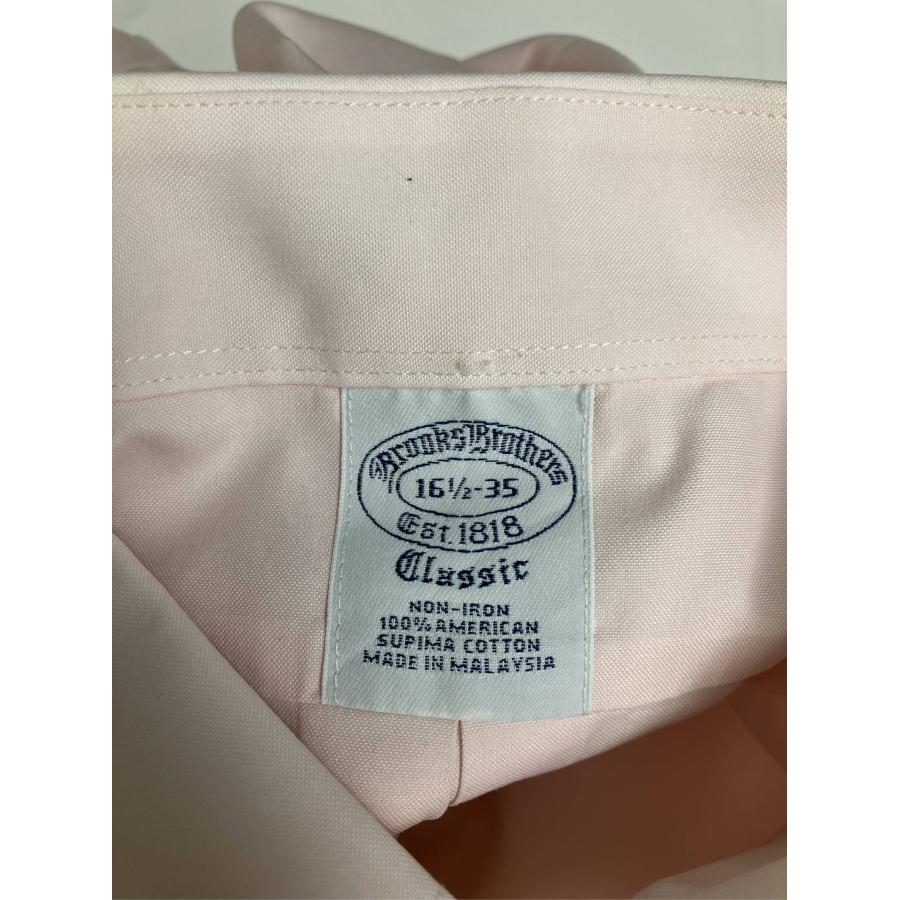 Brooks Brothers ビジネスシャツ 16 1/2-35 ピンク コットン 無地 長袖 レギュラーカラー メンズ |  | 02