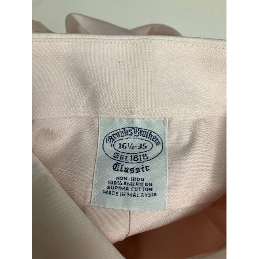 Brooks Brothers ビジネスシャツ 16 1/2-35 ピンク コットン 無地 長袖 レギュラーカラー メンズ |  | 03