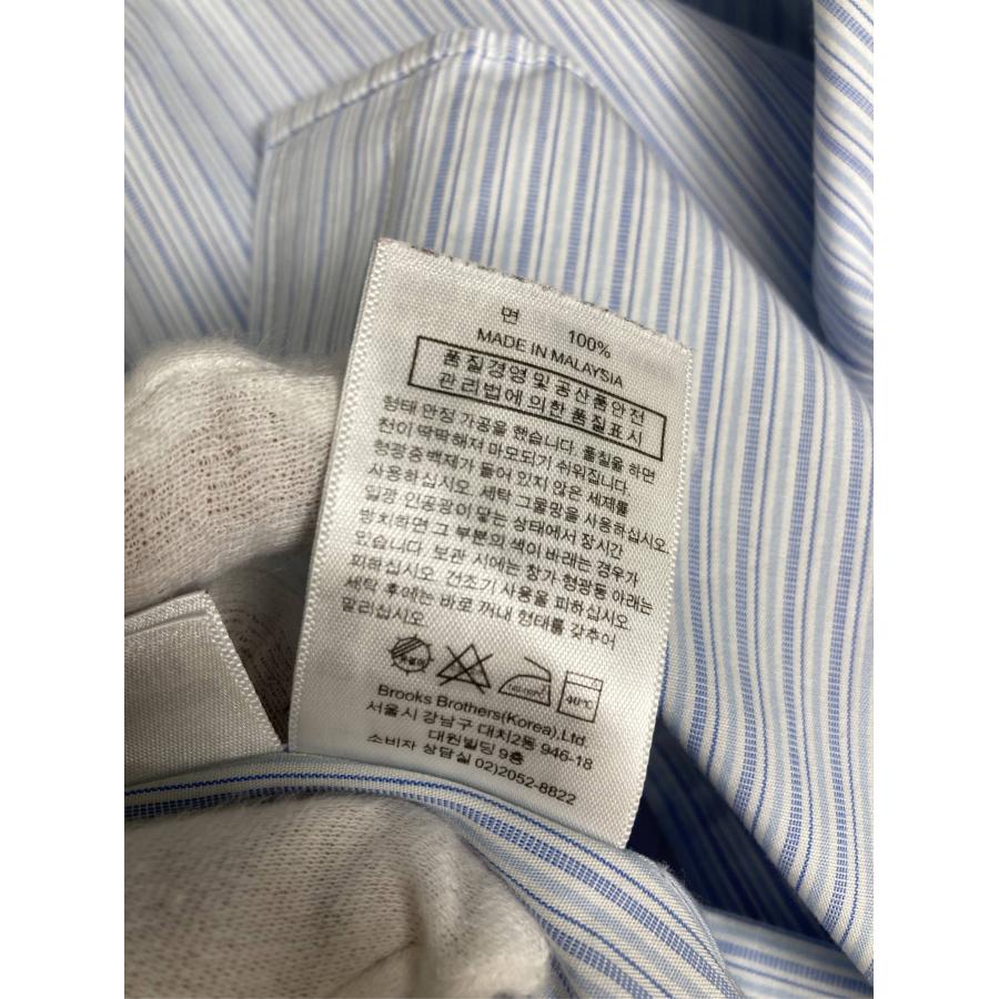 Brooks Brothers ビジネスシャツ 16 1/2-33 スカイブルー コットン ストライプ柄 長袖 レギュラーカラー メンズ |  | 07