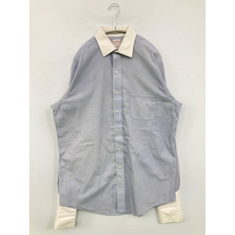 Brooks Brothers ビジネスシャツ 15 1/2-35 ブルー コットン ストライプ柄 長袖 レギュラーカラー メンズ | 