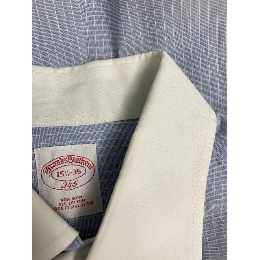 Brooks Brothers ビジネスシャツ 15 1/2-35 ブルー コットン ストライプ柄 長袖 レギュラーカラー メンズ |  | 06