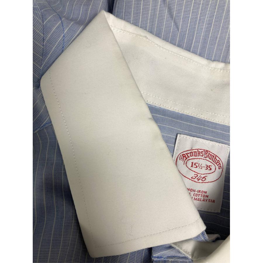 Brooks Brothers ビジネスシャツ 15 1/2-35 ブルー コットン ストライプ柄 長袖 レギュラーカラー メンズ |  | 07