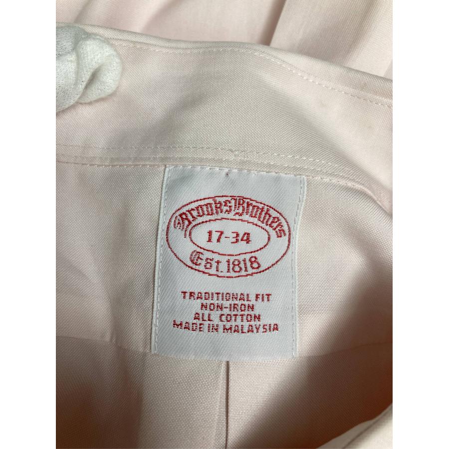 Brooks Brothers ビジネスシャツ 17-34 ピンク コットン 無地 長袖 レギュラーカラー メンズ |  | 03