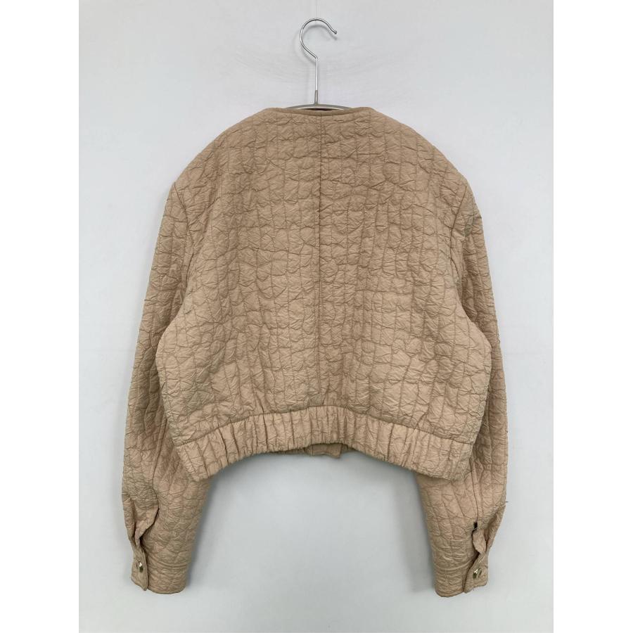 ZARA ザラ ノーカラージャケット USA M ベージュ 無地 キルティング ショート丈 レディース | ZARA | 01
