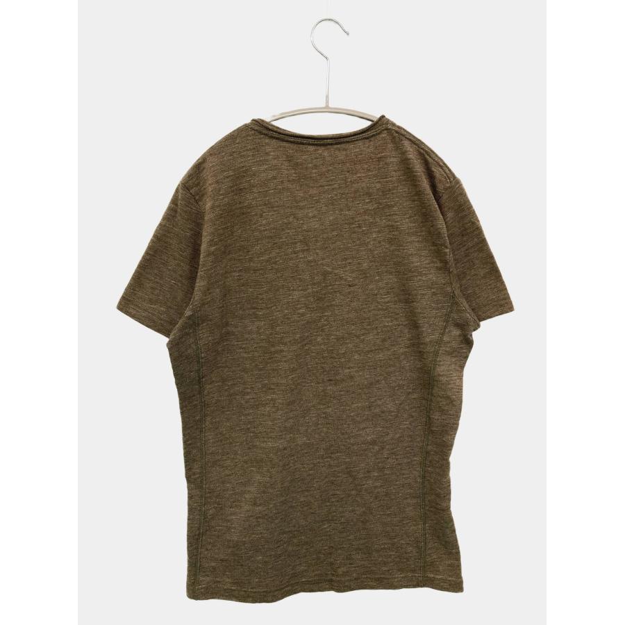 AKM Tシャツ/カットソー M ブラウン Vネック 半袖 ミドル丈 無地 ワンポイント メンズ | AKM | 01