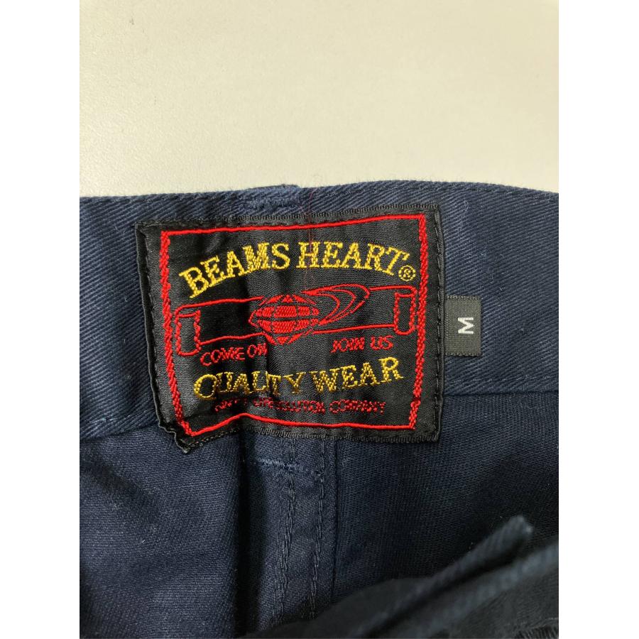 BEAMS HEART ビームスハート チノパンツ M ネイビー フルレングス コットン 無地 バックプリント ブランドロゴ ストレート メンズ | BEAMS HEART | 02
