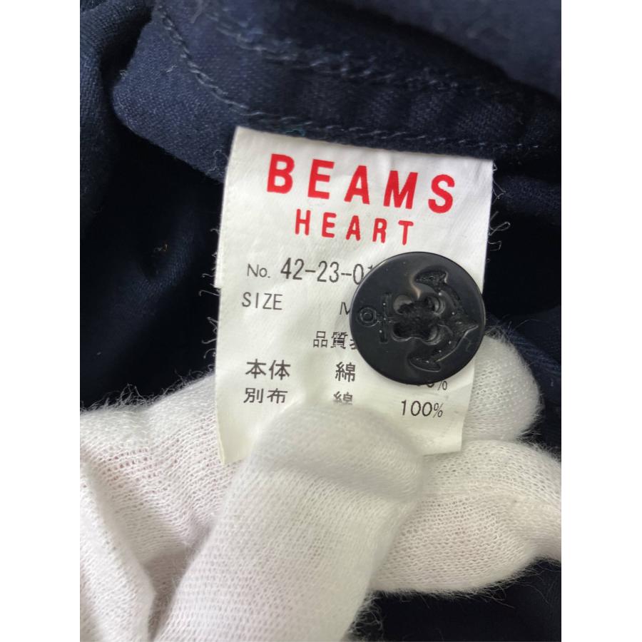 BEAMS HEART ビームスハート チノパンツ M ネイビー フルレングス コットン 無地 バックプリント ブランドロゴ ストレート メンズ | BEAMS HEART | 04