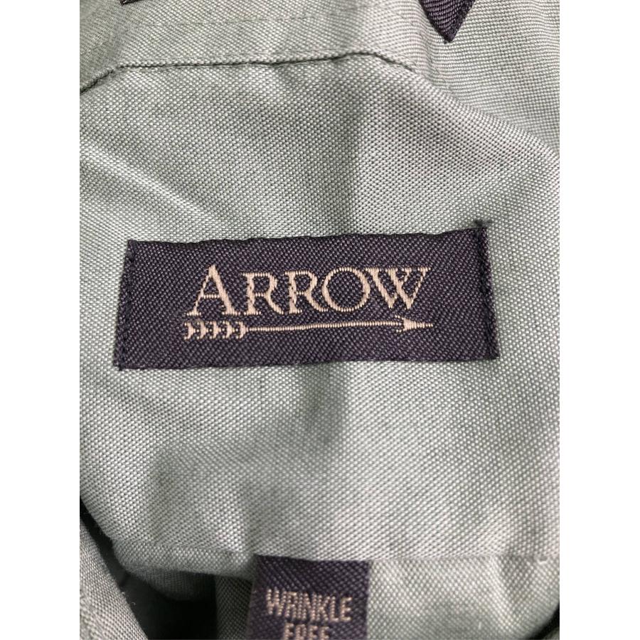 ARROW アロー ビジネスシャツ MEDIUM グリーン コットン 無地 長袖 ボタンダウン メンズ |  | 02