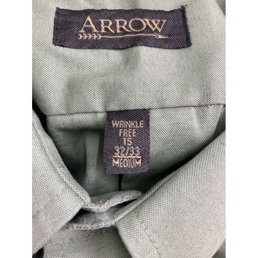 ARROW アロー ビジネスシャツ MEDIUM グリーン コットン 無地 長袖 ボタンダウン メンズ |  | 03