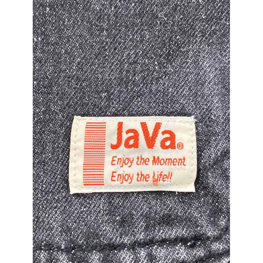 JaVa ジャバ デニムパンツ L ブラック フルレングス 無地 ワンポイント ワイド・ルーズ ストレート ウエストゴム・紐 ヴィンテージ レディース |  | 02