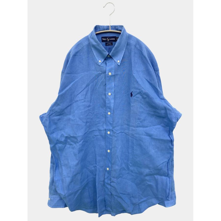 Ralph Lauren ラルフローレン シャツ/ブラウス L ブルー リネン・麻