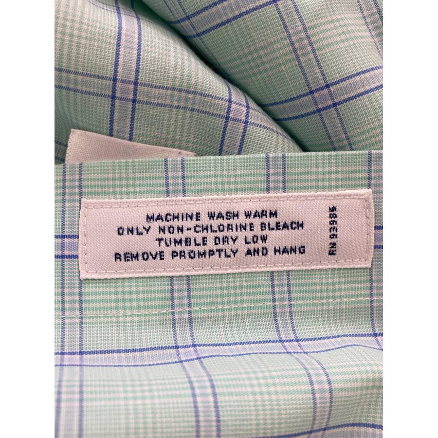 Brooks Brothers ビジネスシャツ 16-36 ライトグリーン コットン チェック柄 長袖 レギュラーカラー メンズ |  | 03
