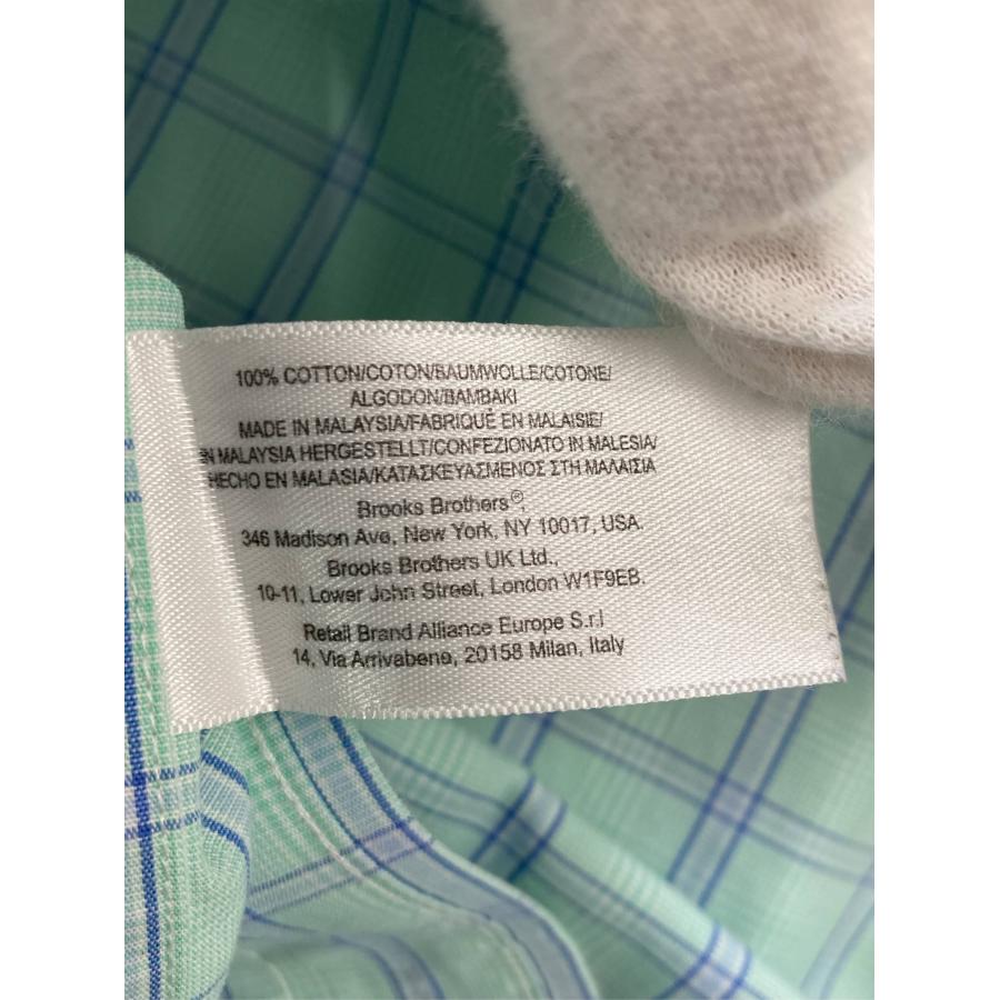 Brooks Brothers ビジネスシャツ 16-36 ライトグリーン コットン チェック柄 長袖 レギュラーカラー メンズ |  | 04