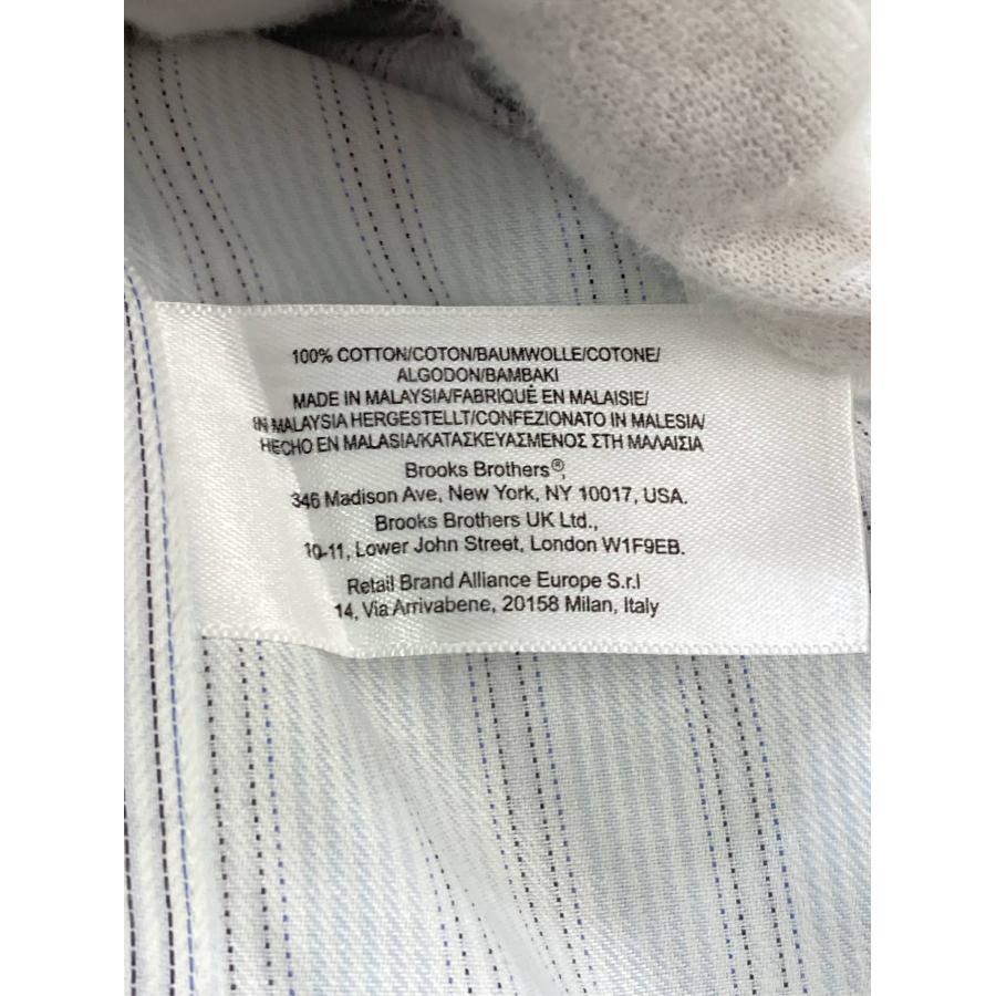 Brooks Brothers ビジネスシャツ 15 1/2-34 ホワイト コットン ストライプ柄 長袖 レギュラーカラー メンズ |  | 04