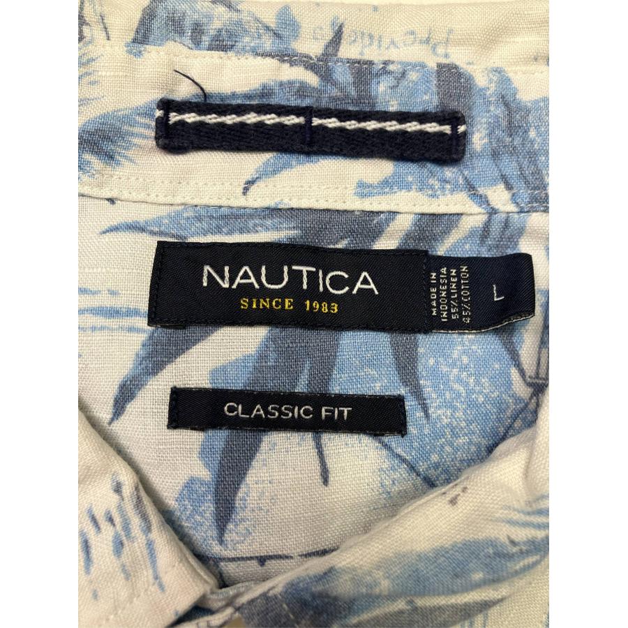 NAUTICA ノーティカ シャツ/ブラウス L ホワイト コットン リネン・麻 花柄・ボタニカル柄 その他総柄 ロング丈 半袖 メンズ | NAUTICA | 02