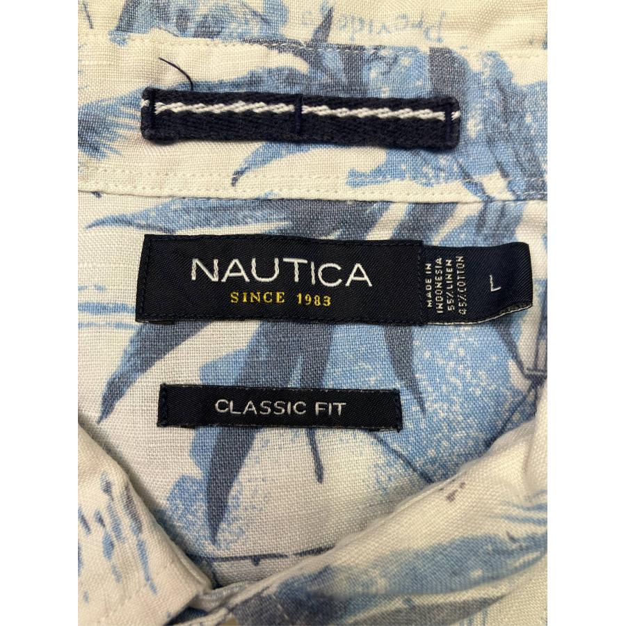 NAUTICA ノーティカ シャツ/ブラウス L ホワイト コットン リネン・麻 花柄・ボタニカル柄 その他総柄 ロング丈 半袖 メンズ | NAUTICA | 03