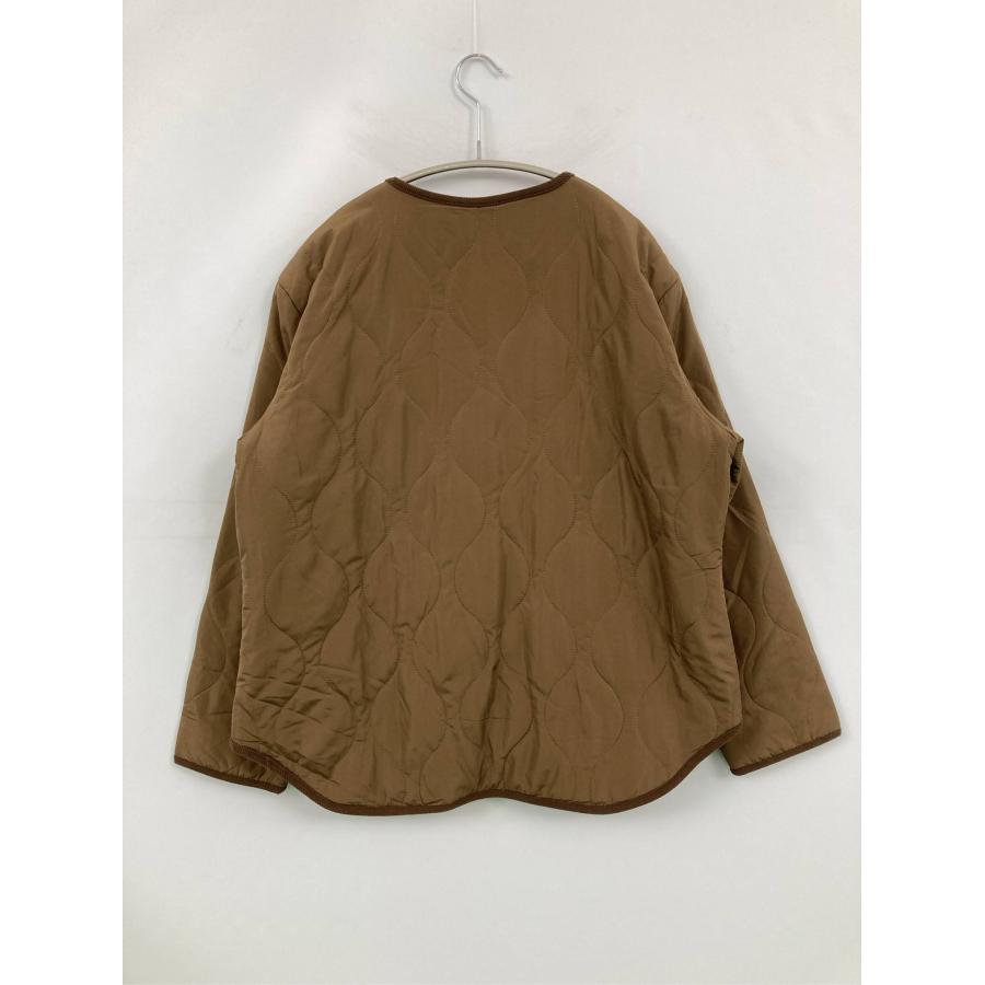 MERION ノーカラージャケット 11 ブラウン 無地 キルティング ショート丈 レディース |  | 01