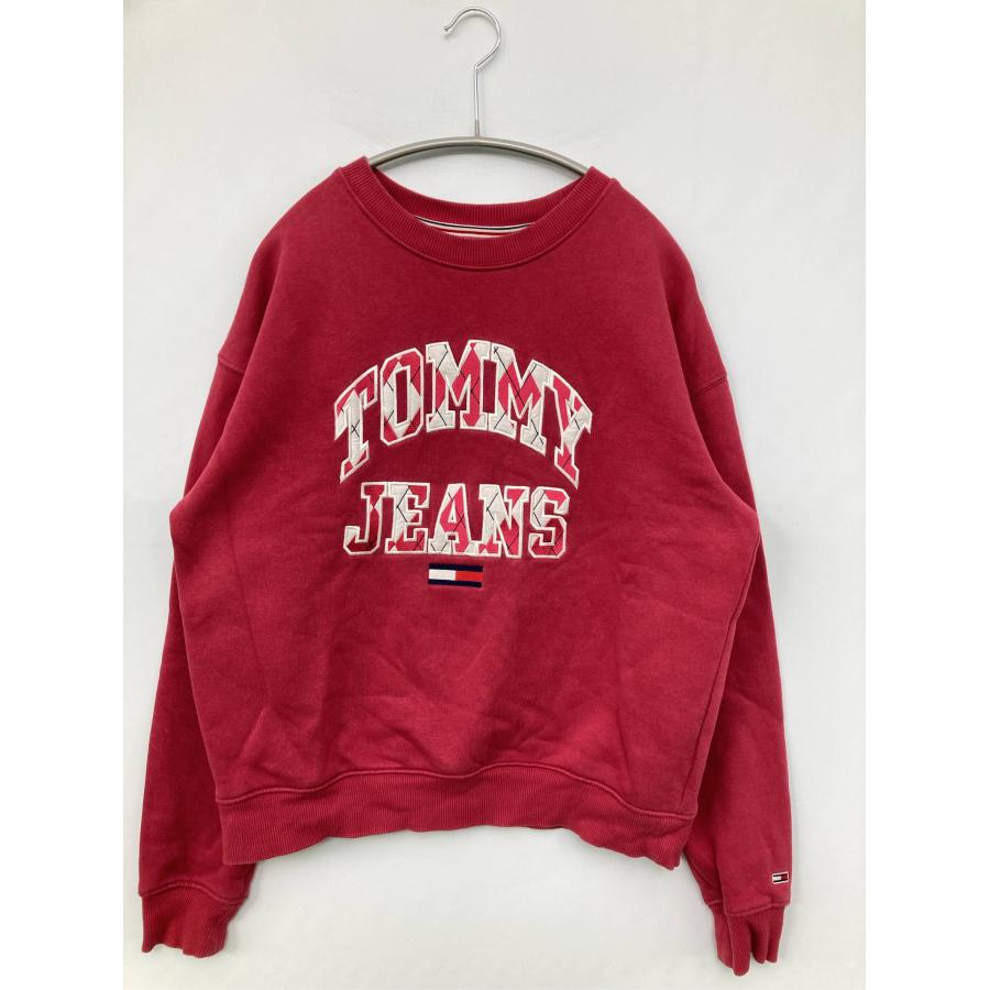 TOMMY JEANS トミージーンズ スウェット S レッド コットン 前面プリント ブランドロゴ 長袖 レディース | TOMMY JEANS