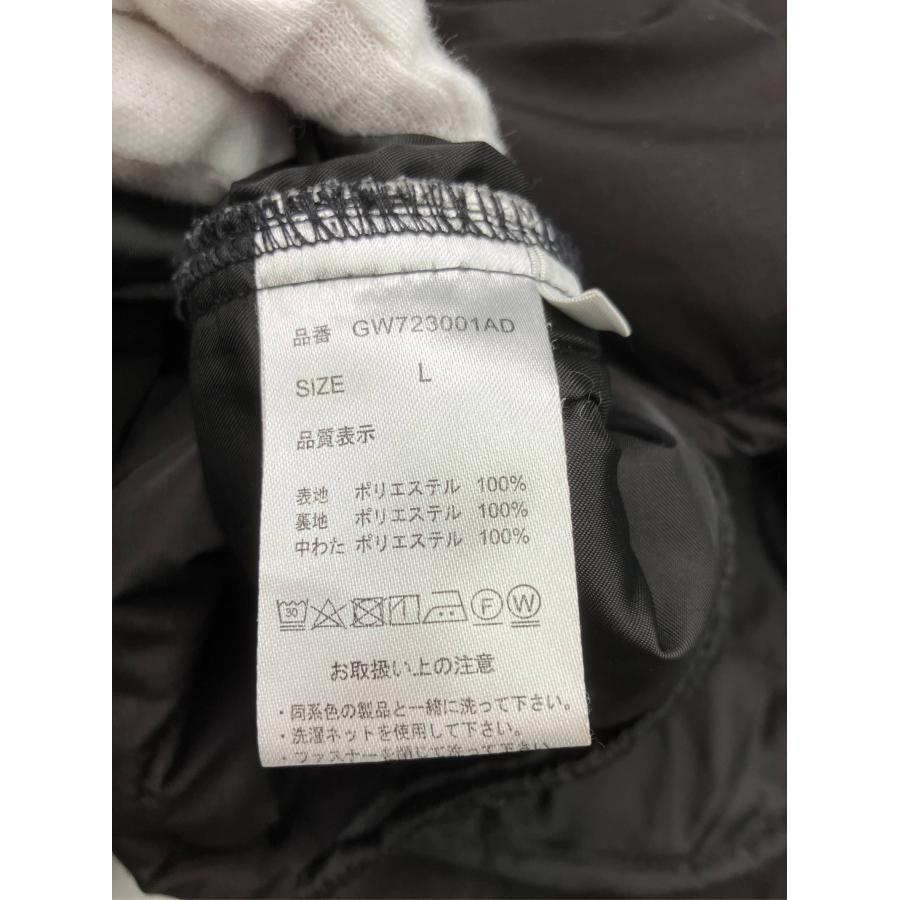 ノーカラージャケット L ブラック 無地 キルティング ミドル丈 レディース |  | 02