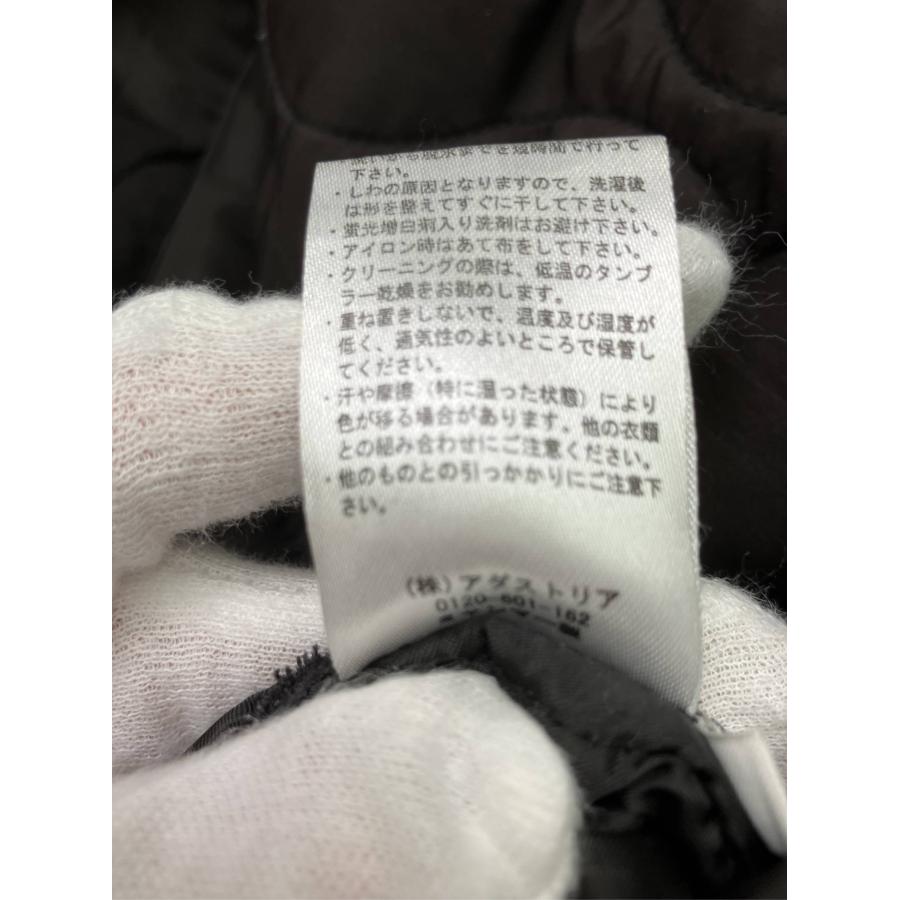 ノーカラージャケット L ブラック 無地 キルティング ミドル丈 レディース |  | 03