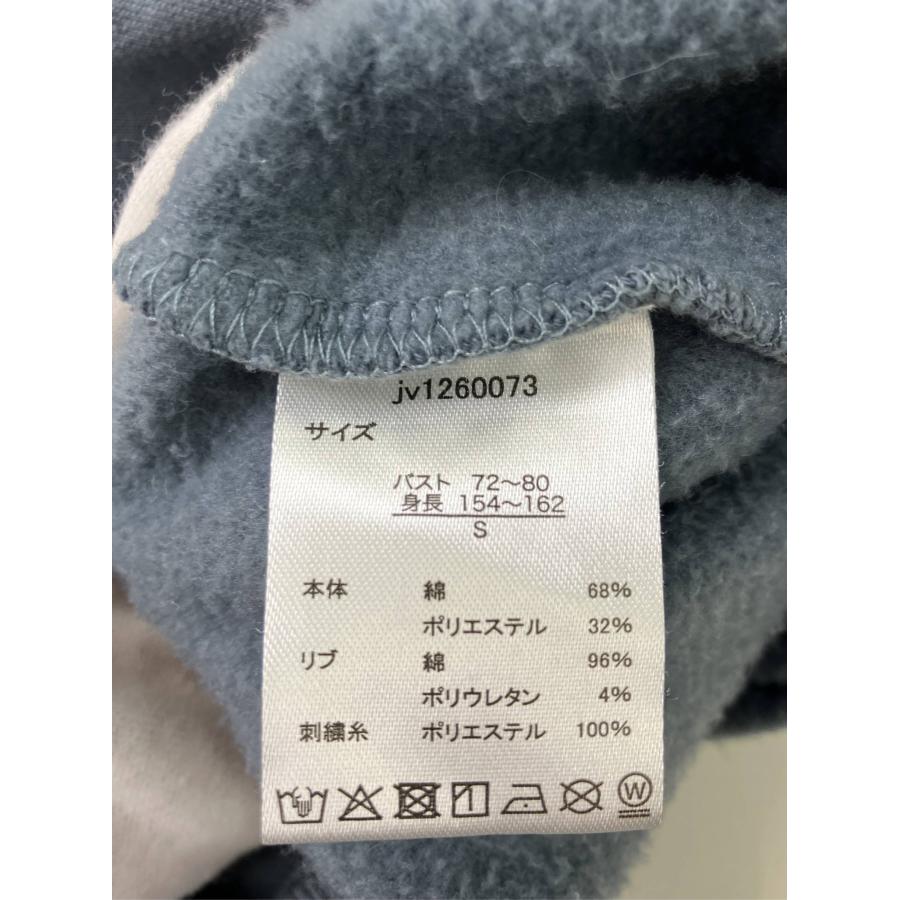 JaVa ジャバ スウェット S ブルー コットン 裏起毛 長袖 無地 ワンポイント 刺繍 ライン柄 レディース |  | 03