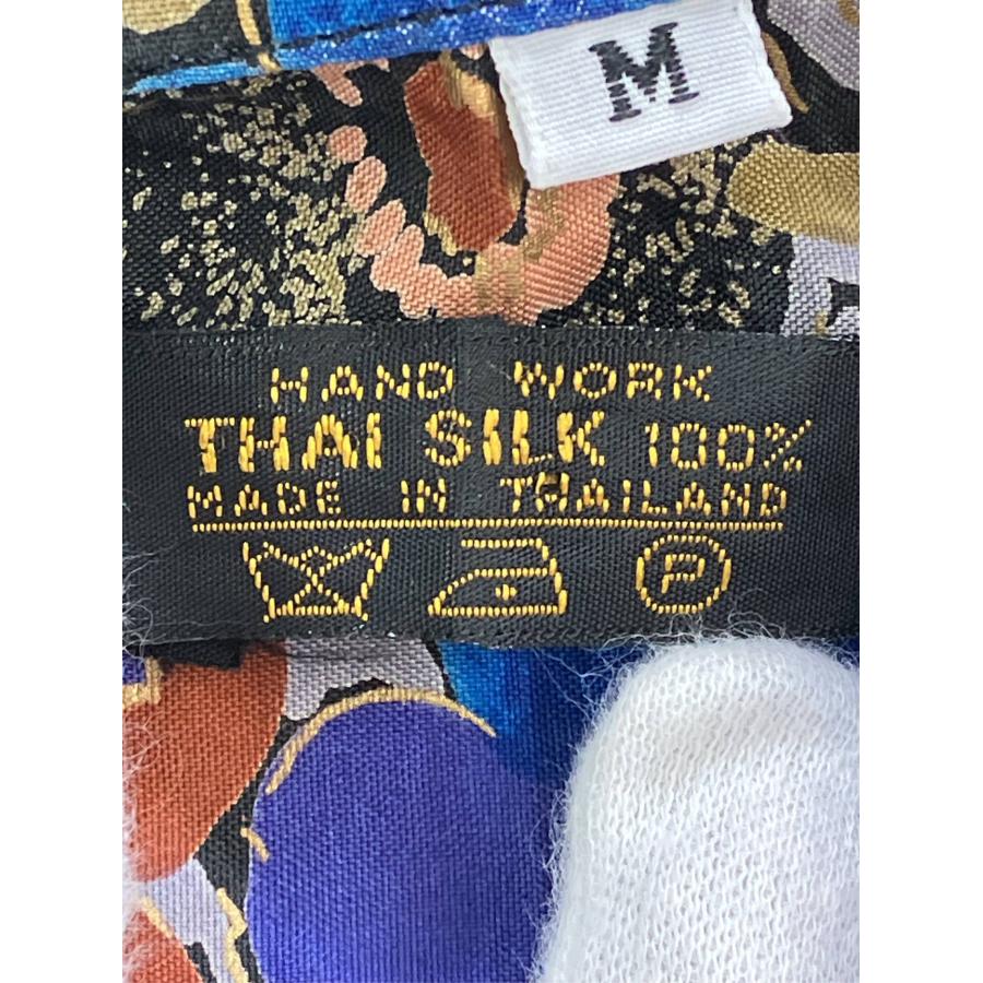 シャツ/ブラウス M ブルー シルク 花柄・ボタニカル柄 ミドル丈 半袖 レギュラーカラー メンズ レディース |  | 04