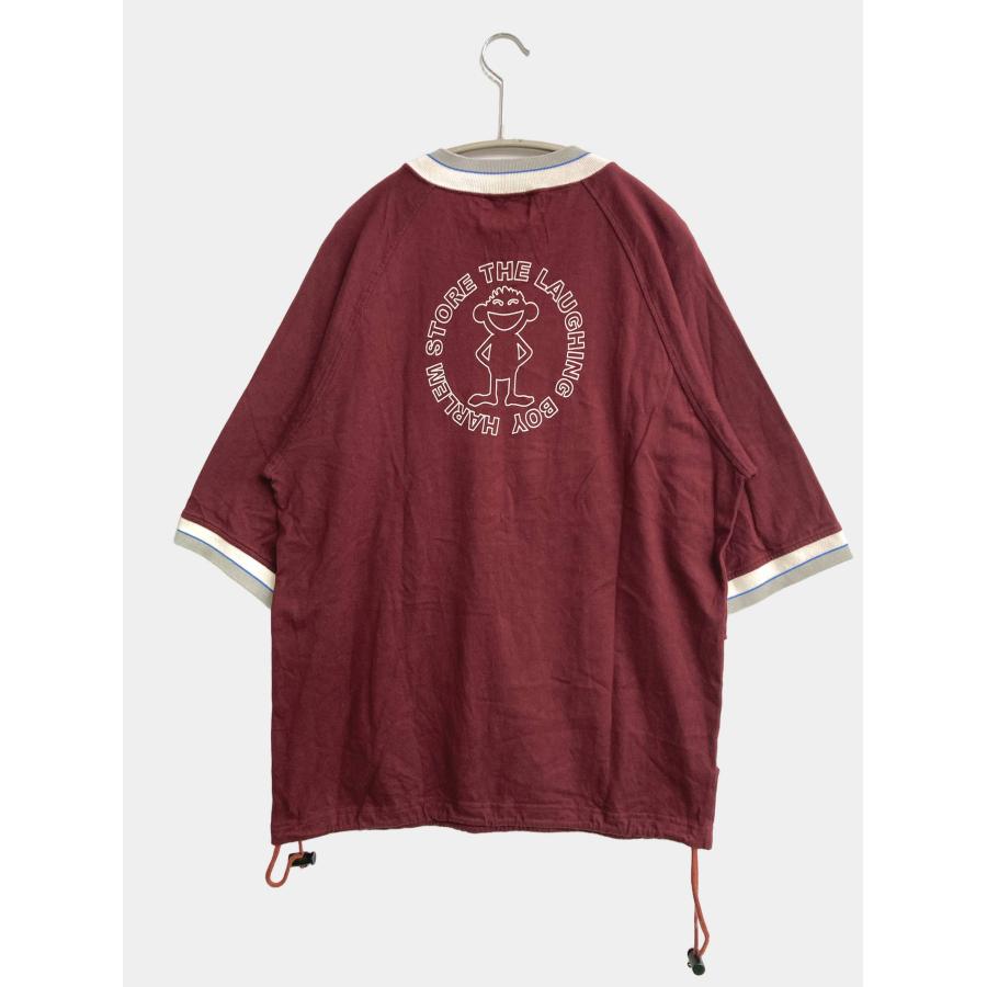 HARLEM STORE Tシャツ/カットソー レッド バックプリント ワンポイント ブランドロゴ ミドル丈 半袖 半端袖 メンズ レディース |  | 01
