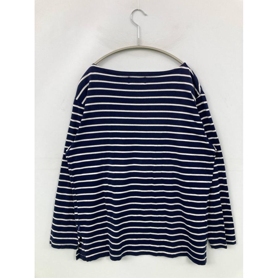 J.PRESS ジェイプレス Tシャツ/カットソー M ネイビー ボーダー柄 ミドル丈 長袖 ボートネック レディース | J.PRESS | 01