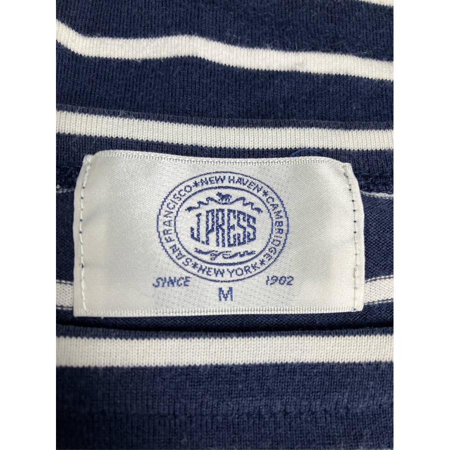 J.PRESS ジェイプレス Tシャツ/カットソー M ネイビー ボーダー柄 ミドル丈 長袖 ボートネック レディース | J.PRESS | 02