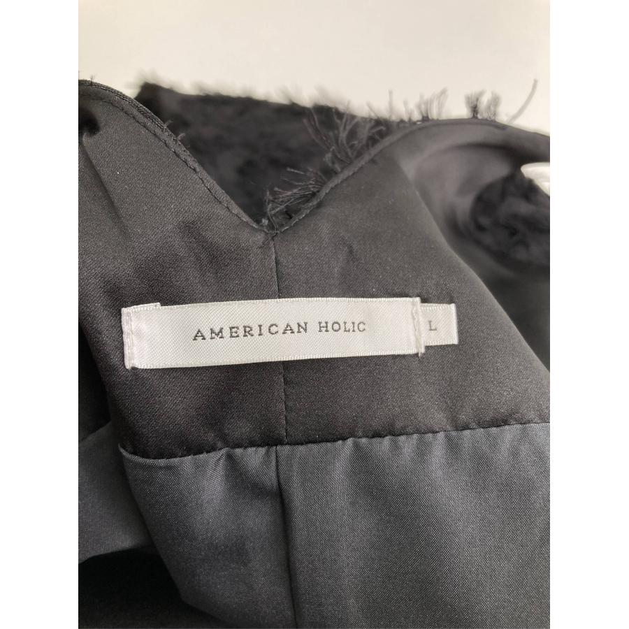 AMERICAN HOLIC アメリカンホリック ワンピース L ブラック 無地 袖なし ひざ丈 ミモレ・半端丈 タイト レディース | AMERICAN HOLIC | 02