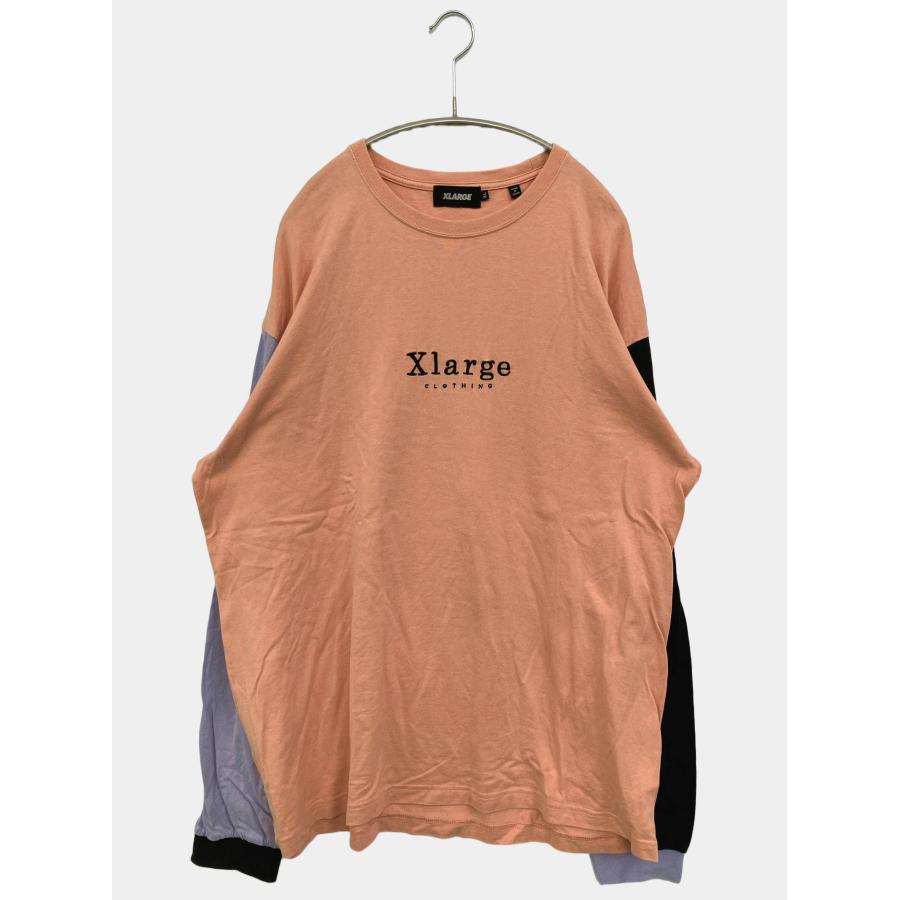 XLARGE エクストララージ Tシャツ/カットソー XL オレンジ ブランドロゴ ミドル丈 長袖 クルーネック(丸首) メンズ | XLARGE