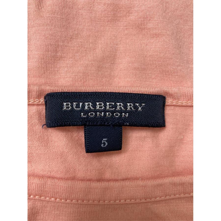 BURBERRY LONDON バーバリーロンドン Tシャツ/カットソー 5 ピンク 無地 ワンポイント ミドル丈 半袖 ボートネック レディース |  | 02