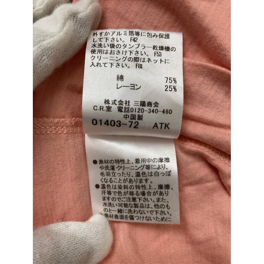 BURBERRY LONDON バーバリーロンドン Tシャツ/カットソー 5 ピンク 無地 ワンポイント ミドル丈 半袖 ボートネック レディース |  | 05