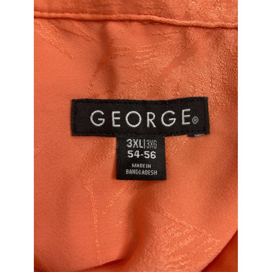 GEORGE ジョージ シャツ/ブラウス 3XL 3XG 54-56 オレンジ 花柄・ボタニカル柄 ミドル丈 半袖 半端袖 レギュラーカラー メンズ |  | 02