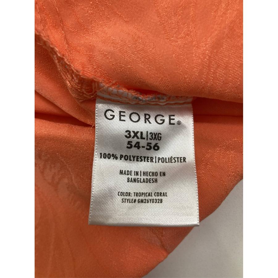 GEORGE ジョージ シャツ/ブラウス 3XL 3XG 54-56 オレンジ 花柄・ボタニカル柄 ミドル丈 半袖 半端袖 レギュラーカラー メンズ |  | 04