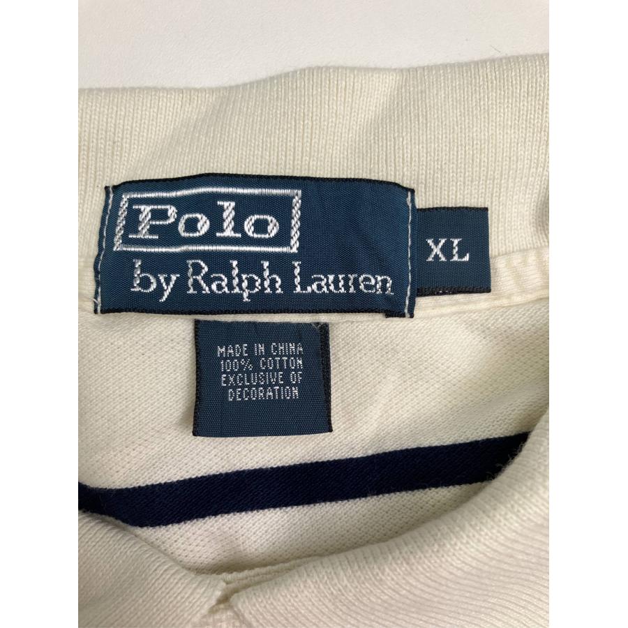 Polo by Ralph Lauren ポロバイラルフローレン ポロシャツ XL アイボリー ボーダー柄 ワンポイント ブランドロゴ 刺繍 メンズ |  | 03