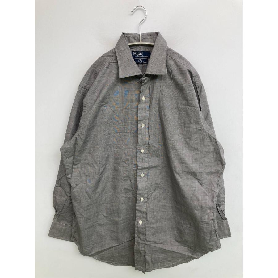 Polo by Ralph Lauren ポロバイラルフローレン ビジネスシャツ 42-84 グレー コットン チェック柄 長袖 メンズ | 