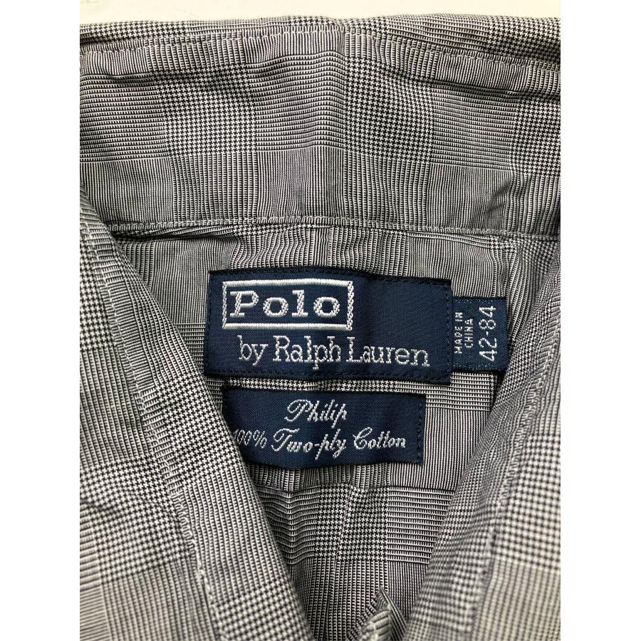 Polo by Ralph Lauren ポロバイラルフローレン ビジネスシャツ 42-84 グレー コットン チェック柄 長袖 メンズ |  | 02