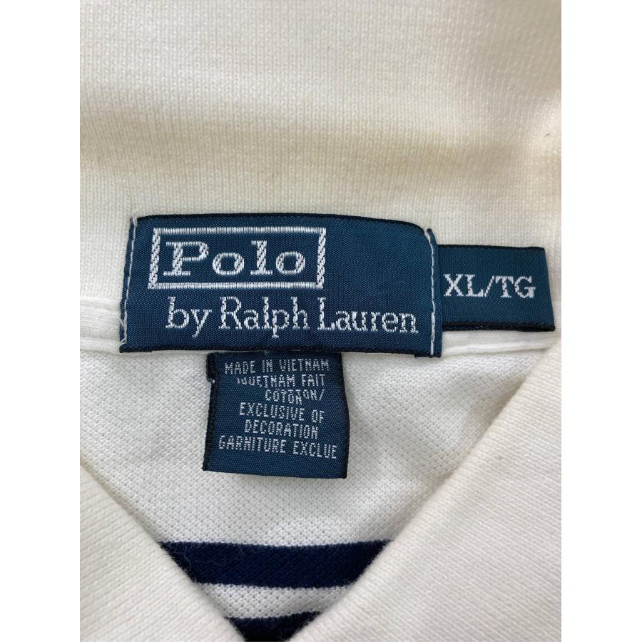 Polo by Ralph Lauren ポロバイラルフローレン ポロシャツ XL アイボリー ボーダー柄 ワンポイント ブランドロゴ 刺繍 メンズ |  | 03