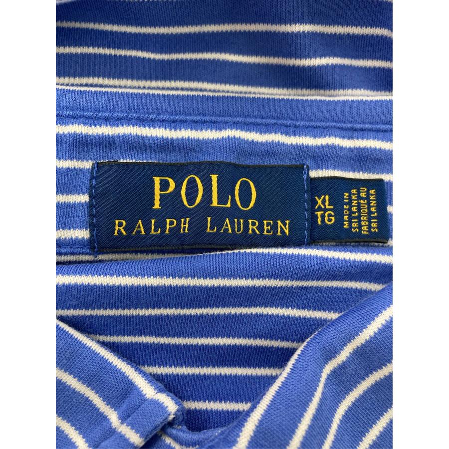 Polo Ralph Lauren ポロラルフローレン ポロシャツ XL ブルー ボーダー柄 ワンポイント ブランドロゴ 刺繍 半袖 メンズ |  | 02