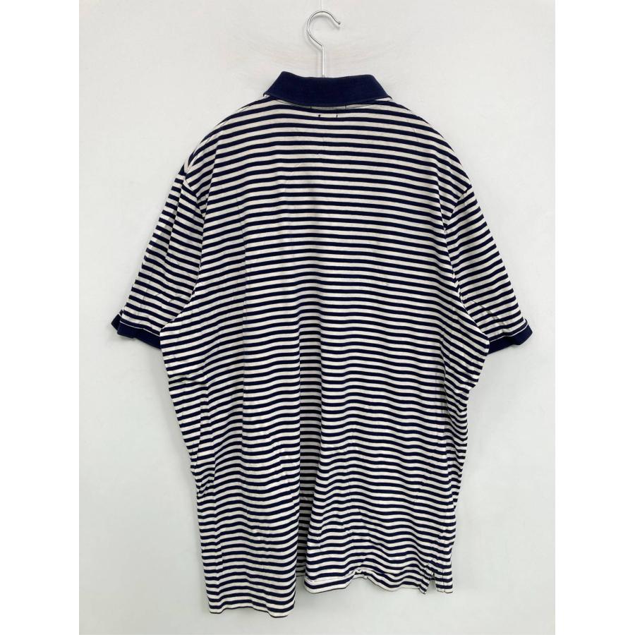 Polo Ralph Lauren ポロラルフローレン ポロシャツ XL ネイビー ボーダー柄 ワンポイント ブランドロゴ 刺繍 半袖 メンズ |  | 01
