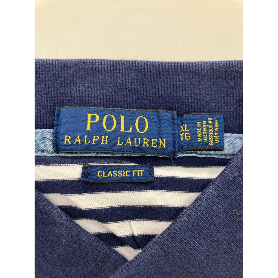 Polo Ralph Lauren ポロラルフローレン ポロシャツ XL ネイビー ボーダー柄 ワンポイント ブランドロゴ 刺繍 半袖 メンズ |  | 02