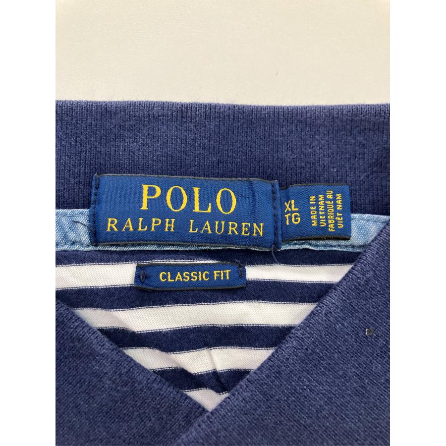 Polo Ralph Lauren ポロラルフローレン ポロシャツ XL ネイビー ボーダー柄 ワンポイント ブランドロゴ 刺繍 半袖 メンズ |  | 03
