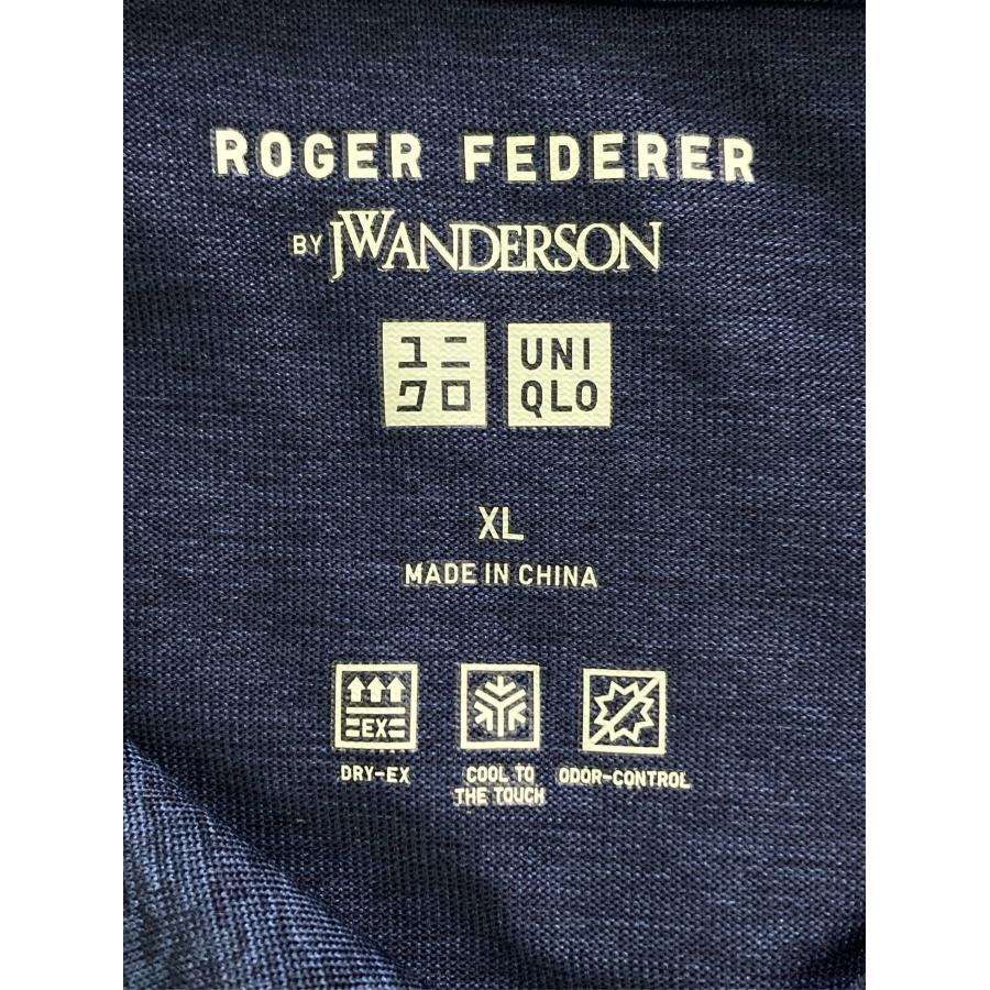 UNIQLO JW Anderson ユニクロジェイダブリューアンダーソン ポロシャツ XL ネイビー 無地 ライン柄 半袖 メンズ |  | 03