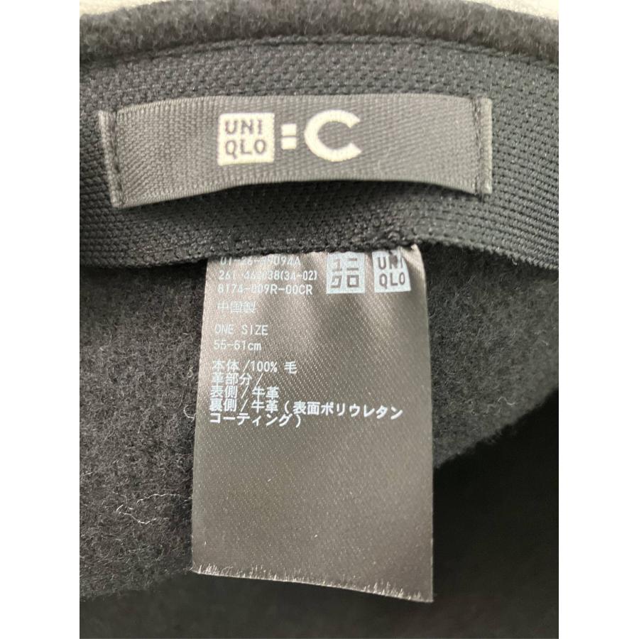 UNIQLO:C ユニクロシー キャップ ONE SIZE ブラック ウール・ニット レザー・本革 ベースボール メンズ レディース |  | 04