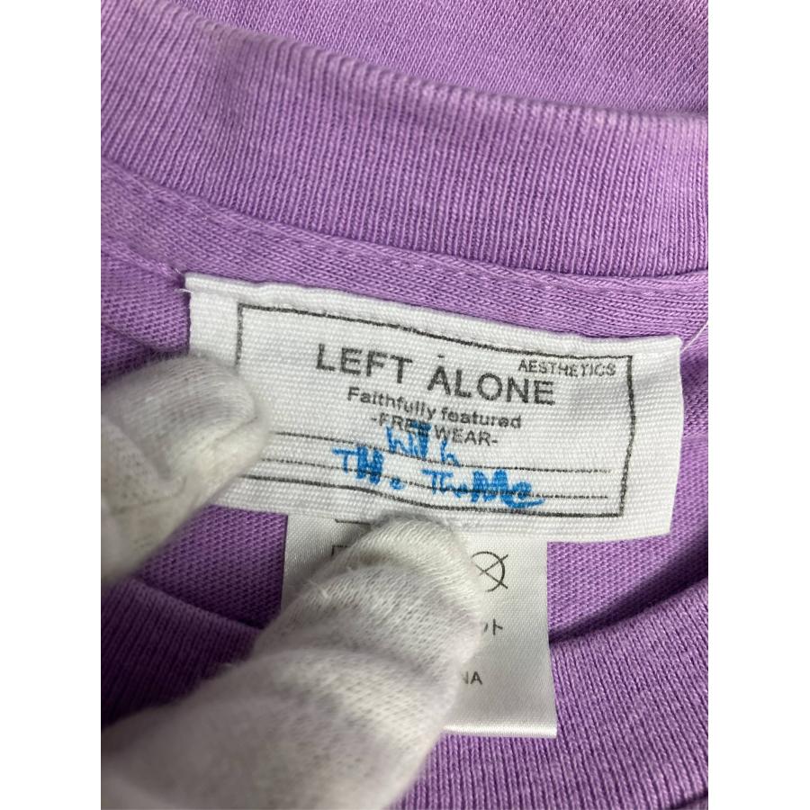 Left Alone レフトアローン Tシャツ/カットソー L パープル 前面プリント ワンポイント 刺繍 ミドル丈 半袖 メンズ レディース |  | 02